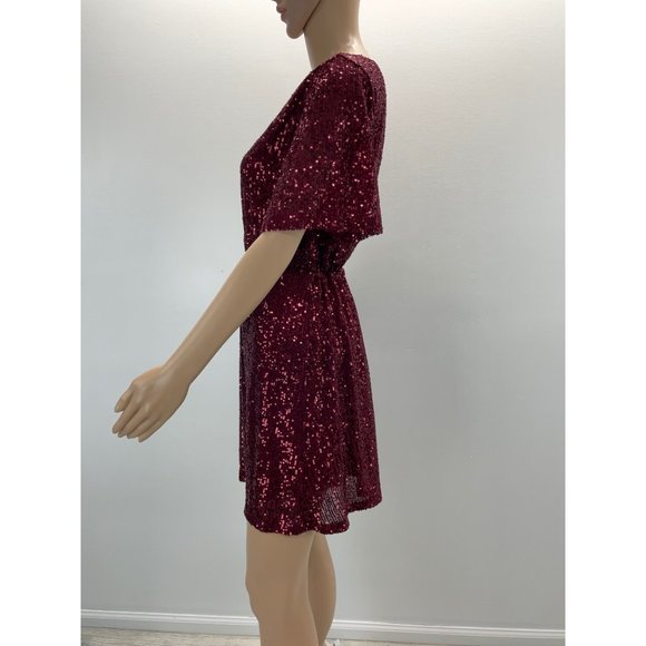 ALTARD’S STATE RED SEQUIN MINI DRESS - Picture 4 of 6
